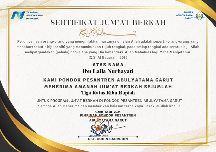 Sertifikat_3_2 - Jumat Berkah - Ibu Laila Nurhayati