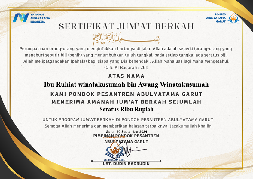 Sertifikat_4_3 - Jumat Berkah - Ibu Roehati