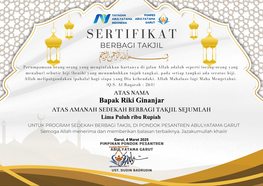 Sertifikat_7_2 - Berbagi Takjil - Bapak Riki Ginanjar